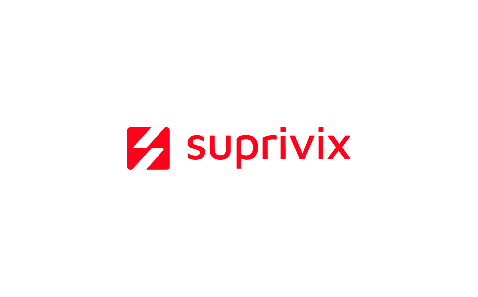 Logotipo da Suprivix em vermelho